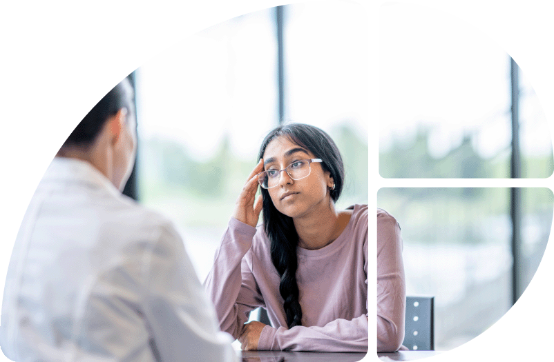 Patientin beim Arztgespräch