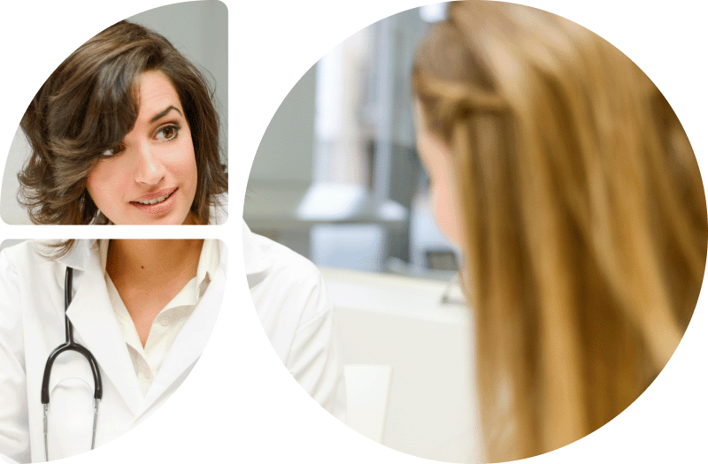 Ärztin bei der Diagnose