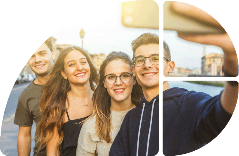 Gruppe junger Menschen 