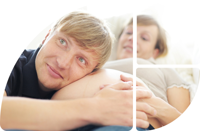 Schwangere Frau und ihr Partner 