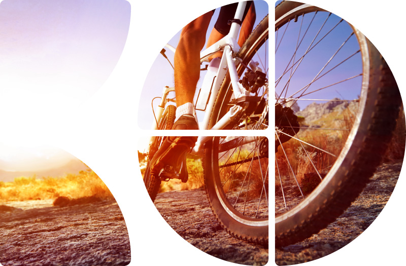 Mann auf Mountainbike