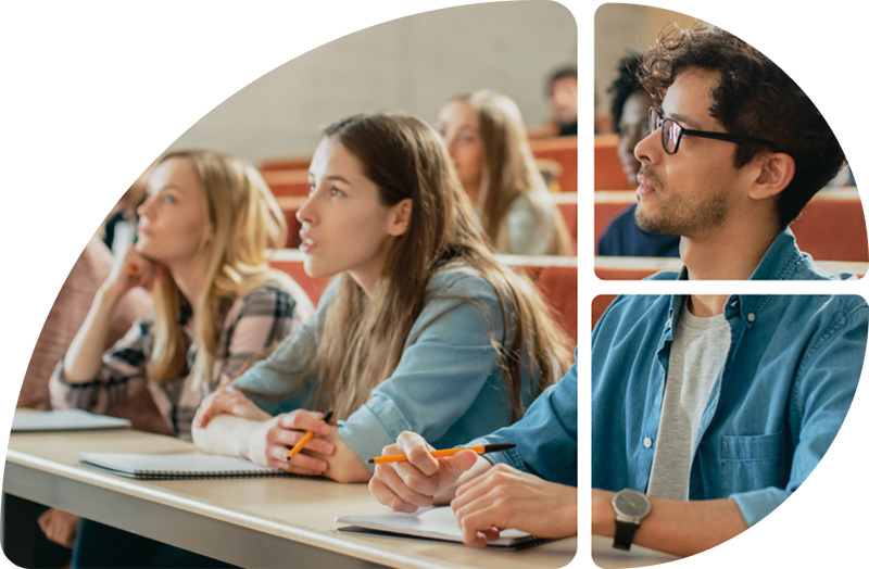 Studenten bei einer Vorlesung 