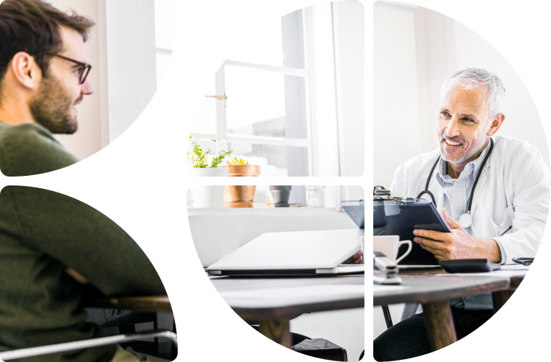 Patient und Arzt im Gespräch 